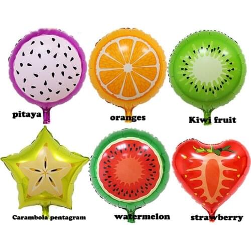 New arrival Pitaya/orange/kiwi fruit carambola/watermelon/strawberry fruit balloon Birthday party decoration balloon HOT SALE