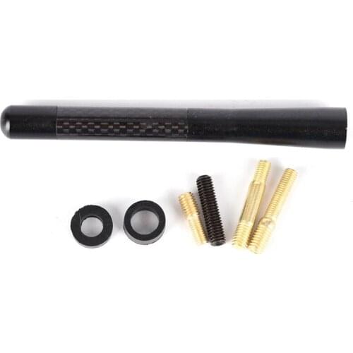 New 1pc Car Stying Car Auto Mini Carbon Fiber Short Stubby Screw On Aerial Antenna Mast Multi Style