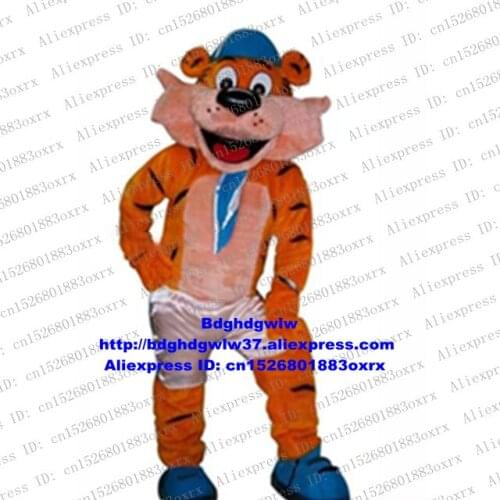 Orange-yellow Tiger Tigerkin Tigress Mascot Costume Adult Cartoon Character Ribbon Cutting Cere Society Activities zx2672