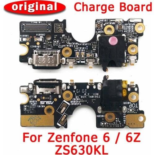 Original Charging Port for ASUS ZenFone 6 6z ZS630KL USB Charge Board PCB Dock Connector Flex Cable Replacement Spare Parts