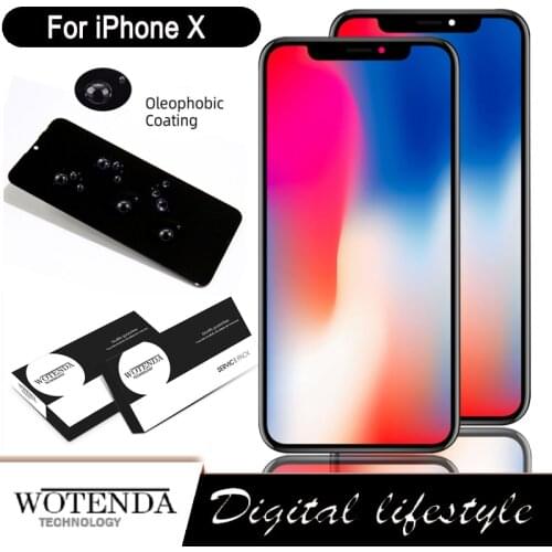Original OEM Display For iPhone X LCD Touch Screen Digitizer Assembly Repair Parts with Service Pack