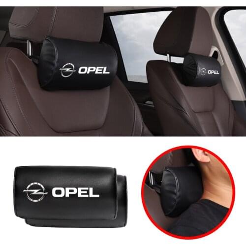 Car Seat Headrest Logo Head Cushion Neck Pillow For Opel Corsa Astra Insignia Vectra Zafira Meriva Mokka Grandland Vivaro Antara