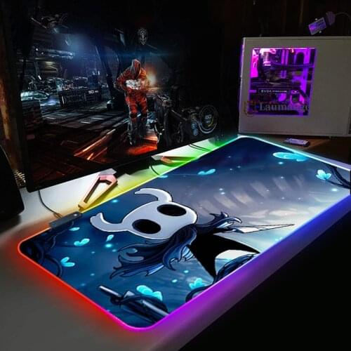 Kawaii Mouse-Mat Keyboard Rubber Gamer Laptop Computer Gaming Large PC No-Slip RGB mouse pad gaming accessories hollow knight