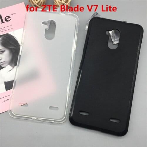 Luxury Case for ZTE Blade V7 Lite Soft Silicon Phone Para for ZTE Blade V7 Lite TPU Fundas Protector Full Cover Shell Black