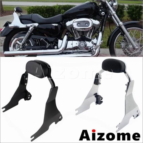 Motorcycle Sissy Bar Backrest for Harley Sportster XL 1200 883 SuperLow Seventy Two Forty Eight Iron Short Rear Passenger Pad