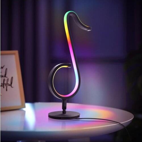 LED Musical Note Light Car Desktop Remote Control Symphonie Atmosphere Light Home Bedroom Room Background Wall LED Night Light