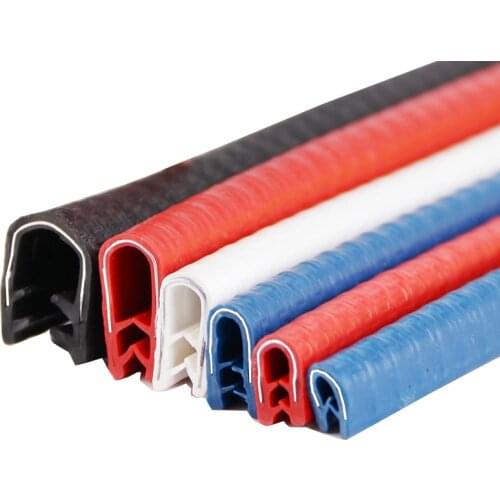 RED BLUE steel boned thin plate sides protector SEAL STRIP U SHAPE 6x8 10x7 13x8 15x8 17x10mm thickness 0.5-6mm plate clip edge