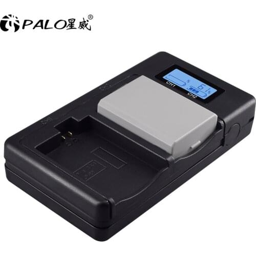 PALO LPE5 LCD USB Smart Fast Charger dual slot for Canon camera Battery LP-E5 LP E5 EOS 450D 500D 1000D Kiss X3 Kiss F Rebel Xsi