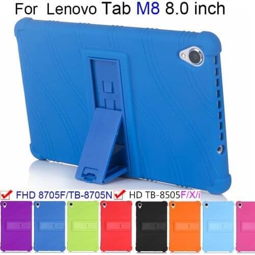 For Lenovo TAB M8 FHD TB-8705F TB-8705N Tablet case for Lenovo Tab M8 B-8505F TB-8505X TB-8505I Soft Silicone Stand Cover+gift