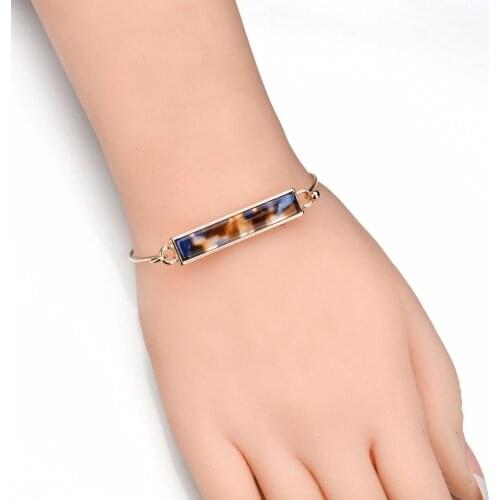 4 Colors Bohemian Women Cuff Statement Bangles&Bracelets For Women Ladies Stone Bracelet Accessory Gift Jewelry UR047