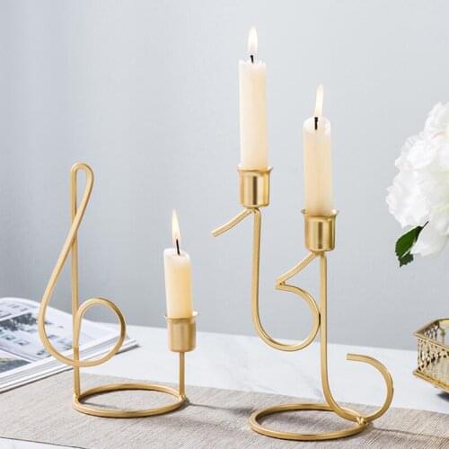 Black Gold Vintage Metal Candle Holder Wedding Luxury Garden Pillar Candle Holder Nordic Style Porta Velas Home Decor BW50ZT