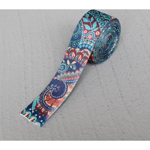 1 Yard Width 25mm Multicolor Webbing Printed Ribbon Luggage Belt Strap Rope Dog Pet Collar Leash Harnes 25-YHZD