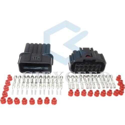 12 Pin 1681-6784 6189-7410 Auto LED Headlight Wire Harness Connector Light Lamp Waterproof Cable Socket For Honda