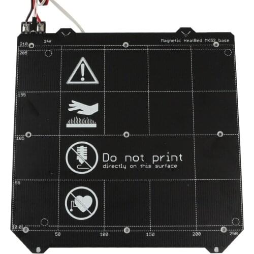 24V Clone PRUSA i3 heatbed steel plate Mk52 heated bed Magnetic Heated Bed for Prusa i3 MK3/MK2/MK2.5 3d printer hotbed parts