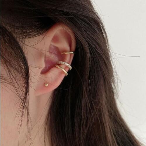 Mini 3 Pieces No Piercing Ear Clips For Women Fashion Jewelry Gold Silver Color Set Of Clip Earrings Ladies Charm Jewellery