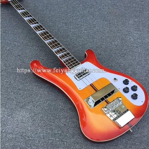 4-string electronic bass guitar with maple leaf face, bass guitar, all colors, back printed wire electronic bass, musical instru