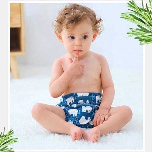 6 Layers Crotch Baby Diapers Reusable Training Pants Washable Cloth Nappy Diaper Waterproof Cotton Potty Panties Underwear