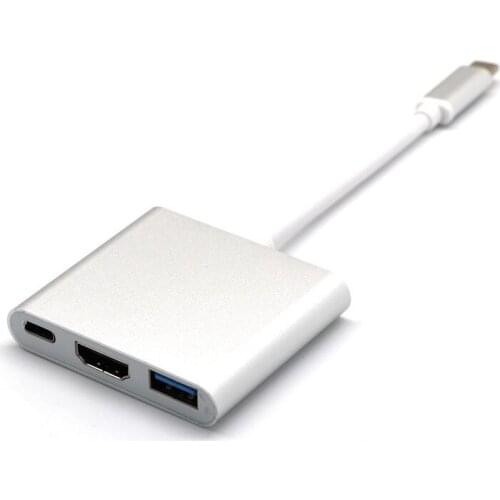 Type-C USB 3.1 USB-C HDMI USB 3.0 Adapter 3 in 1 Hub For Apple Macbook Pro Charge Laptop Accessory