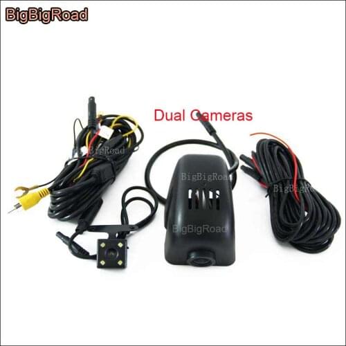 BigBigRoad For 2016 2017 2018 Audi Q5 Q7 Car wifi DVR Video Recorder hidden installation Novatek 96655 night vision Dash Cam