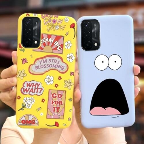 For Oppo A74 Case CHP2219 Cute Cartoon Cover Soft Silicone Fundas For Oppo A74 5G CPH2197 Oppo A 74 Phone Cases Shockproof Coque