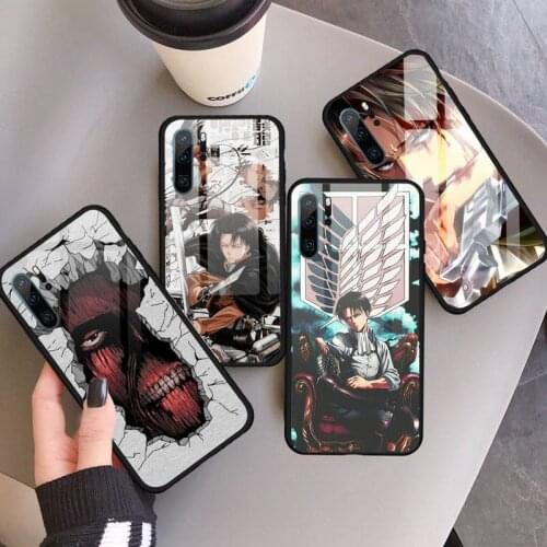 Attack On Titan Phone Case Tempered glass for Huawei P9 P10 P20 P30 Pro Plus Lite Mate 9 NOVA 3E 3I