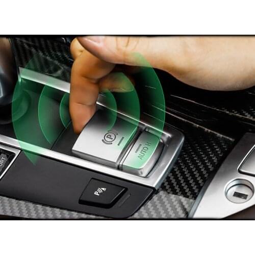 For BMW 5 6 7 Series F10 GT F07 X3 F25 X4 F26 X5 X6 Car Styling PARKING BRAKE SWITCH P Button COVER ABS Chrome Accessories
