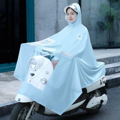 High Quality Motorcycle Bicycle Bike Raincoat Hooded Waterproof Rainwear Poncho Transparent Rain Coat with Hood