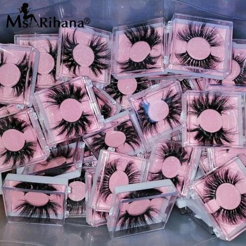 Dramatic 5D Mink Eyelashes Packaging Boxes Vendor Wispy Fluffy Cruelty-Free 25MM Mink Lashes Bulk Beauty False Eyelash Extension