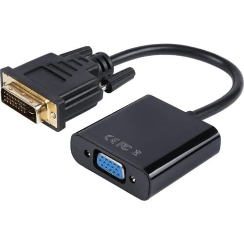DVI-D 24+1 Male to VGA Female Converter HD 1080P to HDTC Converter for VGA equipped PC monitors and displays LN