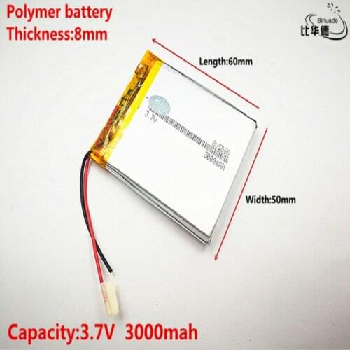 Good Qulity 3.7V,3000mAH,805060 Polymer lithium ion / Li-ion battery for TOY,POWER BANK,GPS,mp3,mp4