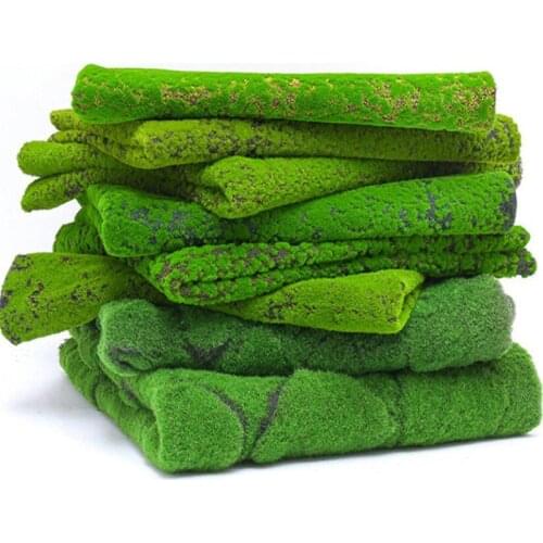 Artificial Turf Moss 1mx1m Simulated Flocking Moss Wall Decor Foor Decoration