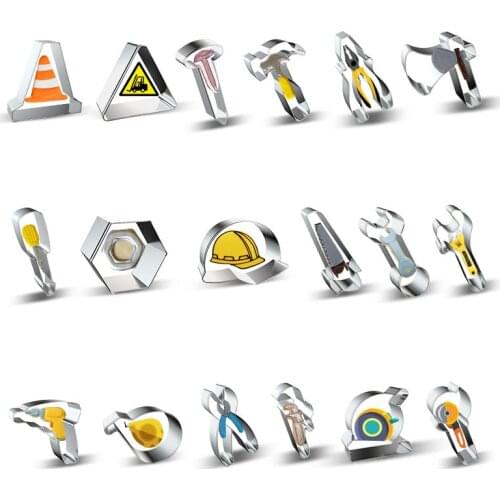 Stainless Steel Wrench Hammer Screwdriver Tools Cookie Cutter Biscuit Mould DIY Fondant Cake Decorating Supplies Bakeware 18pcs