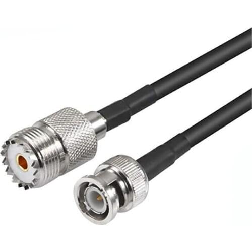 JXRF Connector BNC-UHF Pigtail BNC Male To UHF Female So239 So-239 Jack Straight Jumper Pigtail RG58 RF Coaxial Extension Cable