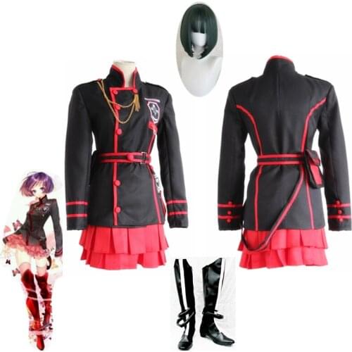 Anime D.Gray-man Cosplay Costume Linali Lee Full Set School Uniform Outfits Men Women Carnival Performance Dress Costumes Wig