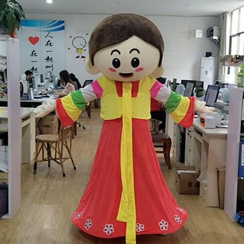 Hanbok mascot costume cartoon doll costume walking doll props cos costume Halloween Christmas Party Masquerade Anime Shows
