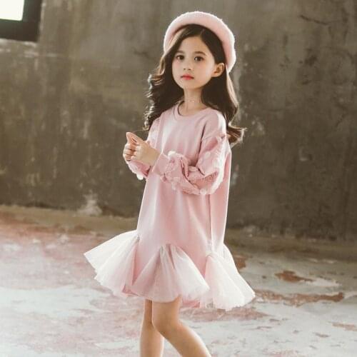 Lace Princess Dress for Kids Girls Winter Plus Velvet Sweatshirt Dresses Children Christmas Clothes Long Sleeve Dress Girl Fall