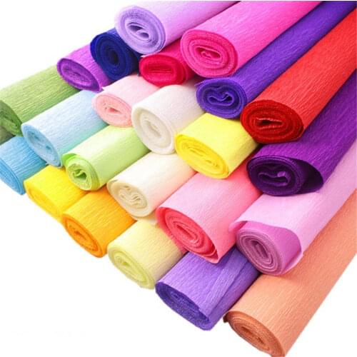 Colored Crepe Paper Handmade Material Craft Paper Decorative DIY Curling Paper Making Origami Fold Tape Home Arts Scrapbooking