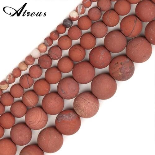Redstone 4-12mm Matte Fashion Atreus New Natural Stone Round Beads For Jewelry Making Suitable For Men Or Women