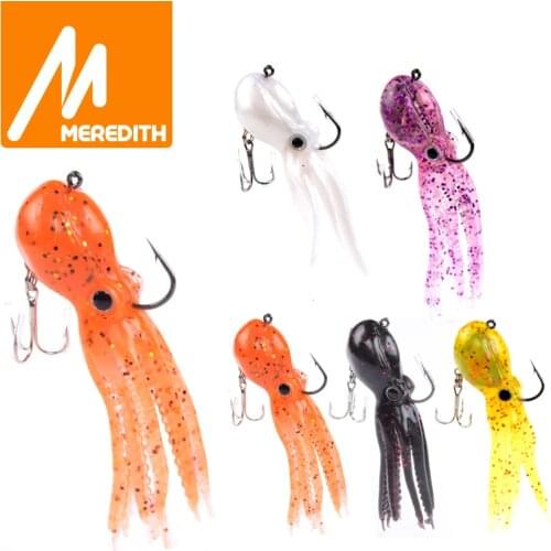 MEREDITH fishing 23g 9cm long tail soft lead Octopus fishing lures