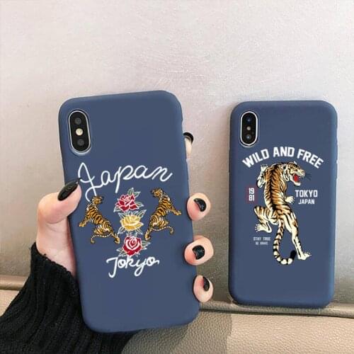 Richmond finch japan tiger Phone Case for iPhone 12 mini 11 Pro XS MAX X XR 7 8 6 Plus Candy Color blue Soft Silicone Cover