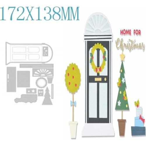 New Arrival HOME For Christmas Cutting Dies Scrapbooking Mold Cut Handmade Greeting Card Craft Decoration Metal Cutting Dies