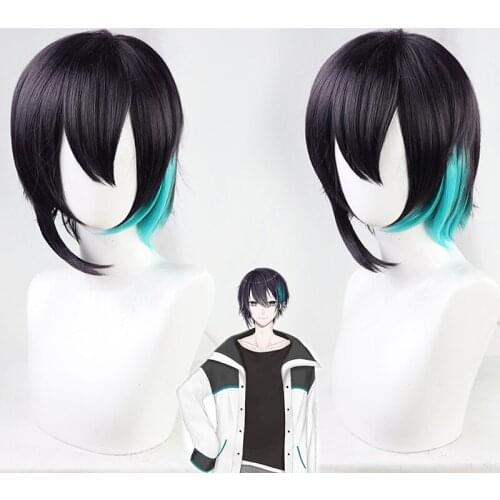 Anime Mito Vtuber Youtuber Kuzuha Mayuzumi Kai Cosplay Wig Short Mixed Color Heat Resistant Synthetic Hair Halloween Carnival