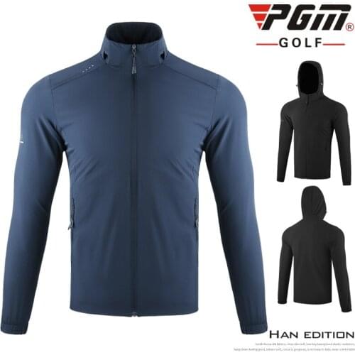 PGM 2020 New Autumn and Winter Golf Sportswear Detachable Hat Mens Windproof Waterproof Golf Windbreaker Jackets M-2XL