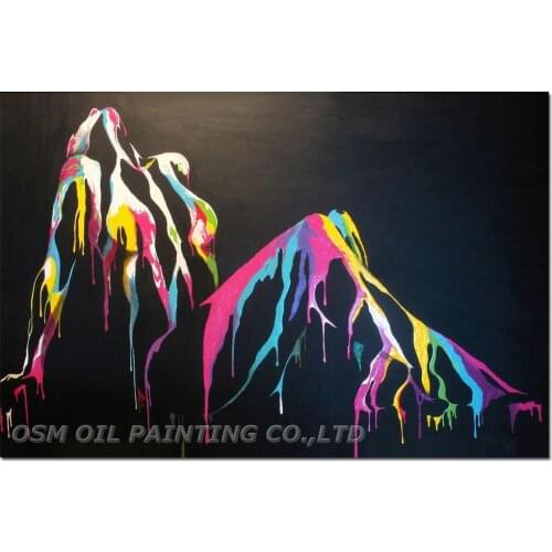 Professional Artist Handmade Abstract Sexy Lady Oil Painting on Canvas Hand-painted Modern Colorful Sexy Nude Girl Oil Painting