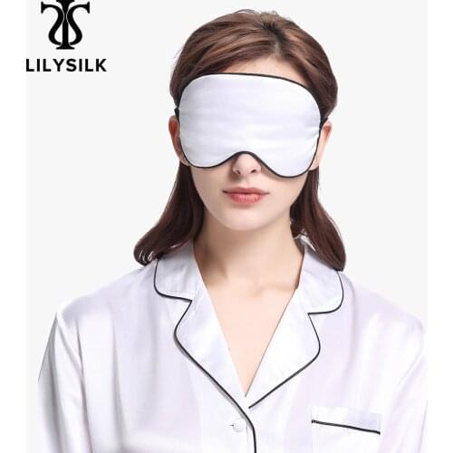 LilySilk Silk Sleep Mask Eye With Black Trimming Color Random Clearance Sale Free Shipping