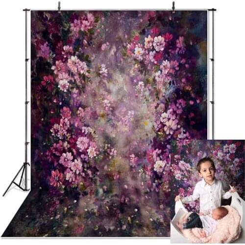 NeoBack Vinyl Newborn Baby Spring Easter Purple Floral Sakura Photography Backdrop Fantasy Customs Photo Studio Backgrounds Prop