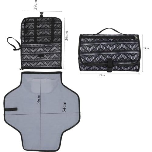 Waterproof Baby Diaper Change Mat Travel Home Change Pad 3-in-1