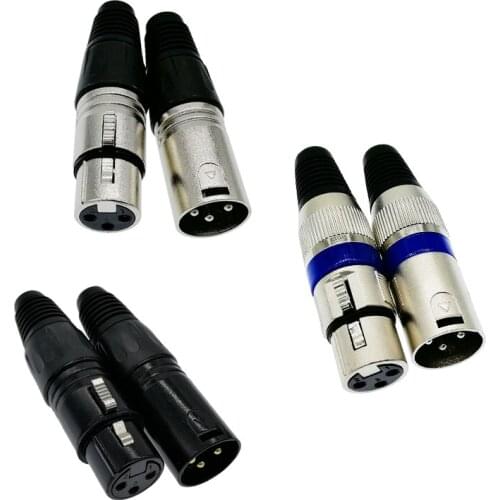 XLR 3Pin Female MIC Jack Plug Audio Microphone Cable Connector Microphone Connector XLR Adapter