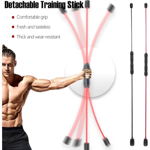1PC 160CM/62.88INCH Detachable Training Stick Fitness Exercise Elastic Stick Vibrating Replacement Flexi-Bar Tremble Yoga Wand