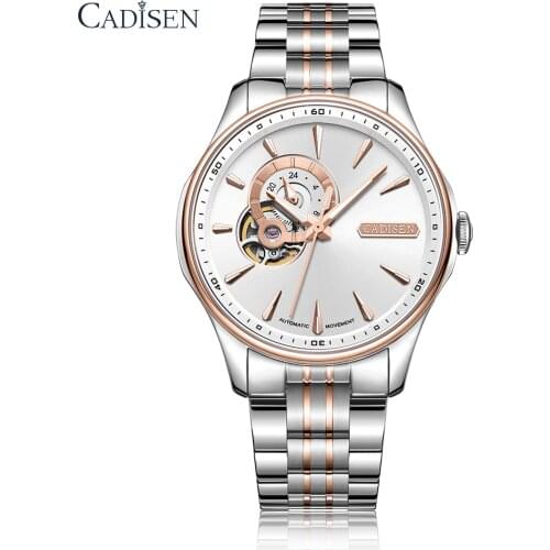 2020 New CADISEN mens watches Tourbillon automatic skeleton watch men waterproof mechanical watches for men Japan NH39A movement